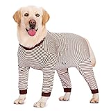 Axcimond Hundebody mit beinen für große und mittelgroße Hunde Op Body Hund Kastration Hündin Rüde Hundebody Nach Op mit Reißverschluss Hunde Einteiler Ganzkörper Leckschutz Hund Halskrause Alternative