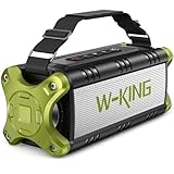 W-KING 90W Peak 50W RMS Bluetooth Lautsprecher Boxen, Musikbox Bluetooth Box Groß mit Tiefe Bass/Stereo Sound/EQ, Bluetooth Speaker 40H AKKU/IPX6 Wasserdicht, Soundbox AUX/TF/NFC/Freisprechen für PC