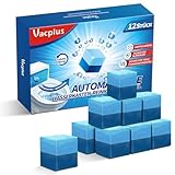 Vacplus WC Reiniger Duo-Aktiv Reinigungswürfel für Wasserkästen, 12 Stück, extra stark, verhindert Kalk & Schmutz