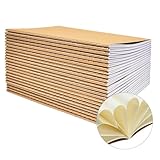 YBCPACK Kraft Notizbuch A5 Dotted, 20 Notizbücher Set, Gepunktet Notizheft mit 60 Seiten (30 Blätter), Notizblock für Büro, Schule & Reisen (21x14cm)