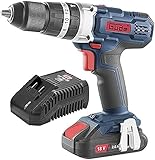 Güde 58504 BSB 18-201-30K Akku Schlagbohrschrauber (18V E³ Akkusystem, 16 Drehmomentstufen, 2Ah Li-Ionen Batterie)