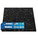 PETEX Antivibrationsmatte 60x60x1 cm für Waschmaschine, Trockner, 3D Drucker - Unterlage aus Gummi, zuschneidbar