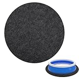 IDAMAKON Pool Unterlage Rund 200cm, Poolunterlage rutschfeste Unterlage Rund, Wiederverwendbare Poolmatten Schutzboden, Faltbarer Wasserabsorbierende Pool Bodenpolsterung, Pool Bodenplane Schwarz