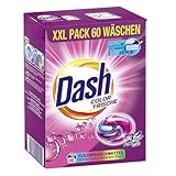 Dash Color Frische 3-in-1 Caps Sparpack | 60 Waschladungen | Für bunte & dunkle Wäsche | 3-in-1 Formel für Frische, Reinheit & Sauberkeit | Farbenstrahlend & dermatologisch getestet (1,49kg)