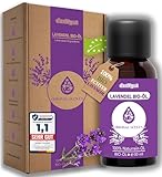 DasXgut – Lavendelöl 30 ml – [100% Naturrein] Bio öl Zertifiziertes Lebensmittel – Ätherische Öle – für Diffusor – Aromatherapie – Lavandula Angustifolia Der Echte Lavendel E5004111-RO-ECO-026