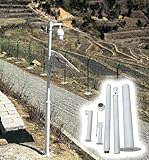 Kamera Masthalterung Erdungsmast Für Überwachungskameras, Montagehalterungssäulen-Set Für Einfahrtkreuzungen Und Bauernhöfe Mit Erdkäfig, 2m – 6m Hoher Solar-Straßenlaternenpfahl(H 14.8ft/4.5m)