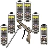 LudwigLacke Steinschlagschutz Unterbodenschutz überlackierbar 6kg SCHWARZ & 1Spritzpistole