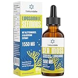 Lumarejebo Liposomale Irische Seemoos Tropfen 1550 mg, mit Klettenwurzel und Blasentang Extrakt, 4-mal stärker als Pillen und Gele, natürliche Vitamin und Mineralstoffergänzungen (60.00 ml (1er Pack))