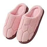 Plüsch Hausschuhe, Hausschuhe Damen Winter Warme Plüsch Pantoffeln Herren Weiche Flache Memory Foam Filzpantoffeln Flauschige Rutschfeste Slippers Casual Bequem Hüttenschuhe