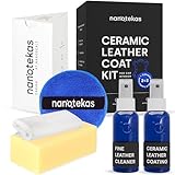 Nanotekas Auto Lederreiniger & Keramikbeschichtung - Tiefenreinigung, Wiederherstellung & Schutz von Autositzen, Innenräumen, Möbeln, Schuhen & Taschen | Leder Autositzreiniger mit Nano Tech |