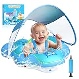 BNEHHOV Schwimmring Baby mit Sonnendach Abnehmbarem Sonnendach Schwimmsitz Kleinkinder Schwimmhilfe für Kleinkinder Baby Float Aufblasbare Schwimmreifen UPF 50+ für aufblasbarer Baby ab 3-36 Monate