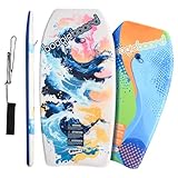 Wham-O Bodyboard 2er-Pack | Schwimmbrett für Strand & Schwimmbad | Leichtes Surfbrett Kinder | 94x46x10cm | Fiberclad-Beschichtung Phuzion-Kern | Inkl. Leash für sicheren Halt (CURVEWAVE)