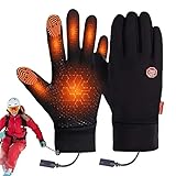 Wiederaufladbare Beheizte Handschuhe, Beheizte Handschuhe für Männer Frauen, Wiederaufladbare Handwärmer, Selektrischer Handwärmer, Beheizte Handschuhe für Winter Outdoor Camping Radfahren Skifahren
