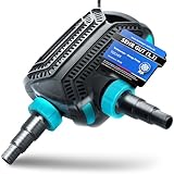 Teicher Filterpumpe EP-5200X [Neues Modell] – Teichpumpe für außen 40W, 5200 l/h Energie effizient | Bachlaufpumpe Gartenteich Bachlauf Wasserfall | Filter Pumpe Teich Pond Pump Teichpumpen IPX8 Norm