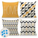 Cirzone Outdoor Kissen Wetterfest 40x40 4er Set Dekokissen, Kissenbezüge Sofakissen für Deko Wohnzimmer, Garten, Balkon