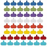 ASTER 50 Stück Kabeletiketten, Mehrfarbig Selbstklebend Kabel Beschriftung, Beschreibbar und Wiederverwendbar Kabelbeschriftung, für Kennzeichnung und Sortierung von Kabeln Aller Art