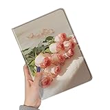 Schutzhülle mit Blumenmuster für iPad Air 4. / 5. Generation (2020/2022) 10,9 Zoll – niedliches schlankes Leder-Folio-Smart-Cover mit Stifthalter, automatischer Wake/Sleep-Funktion (iPad Air4/Air5,