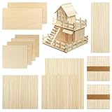 DOITEM 281 Pack Naturholz Handwerk Rund Stäb Lutscher-Stöcke Balsaholz zum Basteln Natural Wooden Dowel Sticks