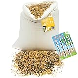ARPON Premium Wildvogelfutter | Vogelfutter für Wildvögel, ganzjährig | Hochwertige Mischung aus verschiedenen Samen für Wildvögel 20kg| Energieriches Winterfutter für Vögel mit erstklassigem Inhalt