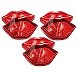 Didiseaon 60st Lippenmaske Lippenpads Alternde Gesichtsmaske Lippenmembran Nähren Lippenpflaster Feuchtigkeitsspendendes Lippenpad Lippenpolster Schlafen Mollige Lippen Lippenfilm Rot Vlies