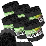 Instalguru Rasenkante 15 cm 54 m Beeteinfassung Beetumrandung Beetbegrenzung Rasenbegrenzung Raseneinfassung Mähkante Kantenband Garten Schwarz Kunststoff Flexibel Wetterbeständig