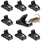 Diompirux 8 Stück Mausefalle, Wiederverwendbar Mouse Trap Profi, ohne Rattengift, Extrem effektive Mouse Trap, Sicher leichte Anwendung, ideal Rat Trap für Haus, Küche, Garten