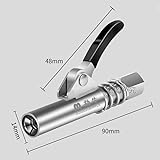 G Coupler für Fettpresse,Generic Fettpresse Mundstück mit 30CM Schlauch, Fettpresse Kupplung, Schnelle Veröffentlichung Einhandfettpresse,M6 M8 M10 M12 Schmiernippel,für Alle Arten von Fettpressen