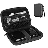 ProCase 2,5' Festplattentasche für Seagate Portable Drive/Toshiba Canvio Partner/WD Elements/UnionSine Externe Festplatte/Backup Plus Slim/Samsung T9 Portable SSD External Hard Drive Tasche -Schwarz