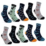 10 Paar Kinder Socken Jungen & Mädchen Baumwolle Kindersocken 54395 (35-38)