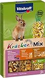 Vitakraft Kräcker Mix, Nagersnack, für Zwergkaninchen, mit Waldbeere, mit Honig, mit Popcorn, ohne Zusatz von Zucker und Getreide (1x 3 Stück)