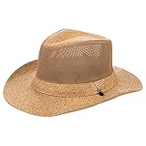 Panama-Hut mit breiter Krempe, Strohhut, Fedora, Strand, Sonnenhut, LSF 50+, Unisex, Fischermützen (DE/NL/SE/PL, Numerisch, 48, 64, Khaki)