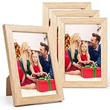 LEMON CLOUD Bilderrahmen Kleine - 4 Stück MDF Moderner Holz Bilderrahmen für 15x10 Fotos und Bilder, mit Bruchsicherem Acrylglas und Drehverschluss Rückwand