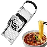 WDEC Spätzlehobel mit Teigschlitten, Spätzlehobel Spätzle Reibe Spätzlepresse Spätzlesieb, Spätzlehobel aus Edelstahl, Edelstahl Spätzlereibe, Maße 32.5 x 11 x 6.5 cm