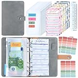 Budget Planner, Binder - Haushaltsbuch A6 Planner Geldumschläge Umschlagmethode,Budgetplaner Geld Organizer Sparbuch mit Folien für Finanzplaner Sparen Mappe,Cash Stuffing Startset