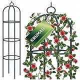 KRUMAD Obelisk Rankhilfe Metall 190x40x40 cm, Stabil Rankhilfen für Kletterpflanzen, Rankhilfe Garten, Gartenobelisk für Pflanzen, Rankgitter Metall für Garden, Terrasse und Balkon
