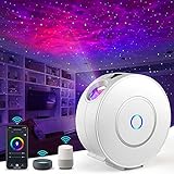 Nigecue LED Smart Sternenhimmel Projektor, WLAN LED Sternenprojektor 3D Galaxy mit App Sprachsteuerung, Timer, Kompatibel mit Alexa Google Assistant