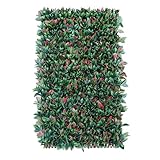 Künstliche Hecke Efeu Sichtschutz, Balkon Sichtschutz Kunstpflanzen Sichtschutzfächer für Balkon Garten, 100x200 cm, Ausziehbar Größe - Blätter A