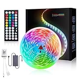 LOGT LED Streifen Bluetooth Smart APP Control RGB LED Strip Light Dimmbar Fernbedienung IP65 Wasserdicht Lichterkette Leiste Musikrhythmus Stirnband für Schlafzimmer Gaming TV Hintergrundbeleuchtung