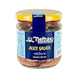 Sardellenfilets nach Cetara Art in Salz • grosses Glas