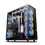 Thermaltake Core P8 TG | E-ATX-PC-Gehäuse | 3 x gehärtetes 4mm Glasseitenteil | Wall Mount | schwarz