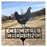 YXKJHH Wetterfahne in Tiermotivform, Wetterfahne in Hunde- und Hühnerform, Retro-Design, hohl geschnitzt, Windrichtungsanzeiger, Windspiel, Metalldekoration (Farbe: Hund2) (Hühner)