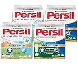 Persil Set 2x Universal & 2x Sensitive Megaperls Tiefenrein 64 Waschladungen (4x 16WL), Vollwaschmittel & Waschmittel für Allergiker & für sensible Haut, 20 °C bis 95 °C, ECARF-zertifiziert