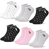 L&K-II Damen Kurz Sportsocken Sneaker Socken Neonfarben Füßlinge 12 Paar Sommer Socken für Frauen 2034 35-38