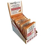 SALTOLYTE 120 Chewing Tablets Peach im Tray mit 12 Sachets à 10 Salz- und Elektrolyt-Kautabletten mit Natrium, Magnesium, Kalium, Calcium - Pfirsichgeschmack