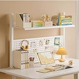 Klemmbare Schreibtisch-Regalverlängerungseinheit, platzsparende Aufbewahrungslösung über dem Schreibtisch mit Beistelltischbefestigung für kleine Schreibtische