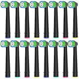 16 Stück Aufsteckbürsten Kompatibel mit Oral B Aufsteckbürsten, für oralb zahnbürsten aufsätze Refill, für Oral B Elektrische Zahnbürsten Pro 100/500/1000/1500/3000/3757/5000/7000/7500/8000, Schwarz.