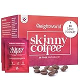 Skinny Coffee - Arabica Kaffee mit Chlorella, Grüntee, Grüner Kaffee, Guarana & L Carnitin - Low Carb, Keto Kaffee - Kalorienarm & reich an Ballaststoffen - 140g in 28 Einzelportionen - WeightWorld