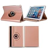 360° drehbare Leder-Schutzhülle mit Standfunktion für Apple iPad 9,7 Zoll (24,6 cm) wie iPad 6. Generation 2018, iPad 5. Generation 2017 und iPad Air 2. Generation 2014 und iPad Air 1. Generation 2013