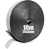 SDLDEER Moosgummi Selbstklebend Dichtungsband Selbstklebend Schaumstoff Klebeband für Fenster Türdichtungen Siegel Anti-Kollision Schalldämmung (25mm(B) x3mm(D) x10m(L))