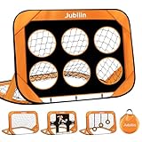 Jubilin Fussballtor Sets, Pop Up Fußballtor Kinder, 4 Modi Fussballtore Für Garten Kinder Erwachsene, Faltbar Fussball Tor mit Tragetasche für Garten, Park, Strand